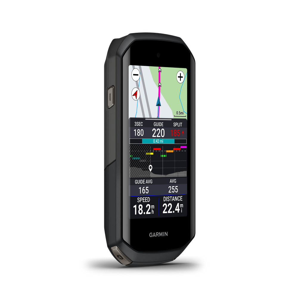 Side view of Garmin Edge 1050 GPS Bike Compute