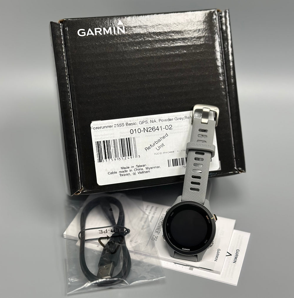 Garmin Forerunner 255S GPS Running Watch Grey Refurbished with box 