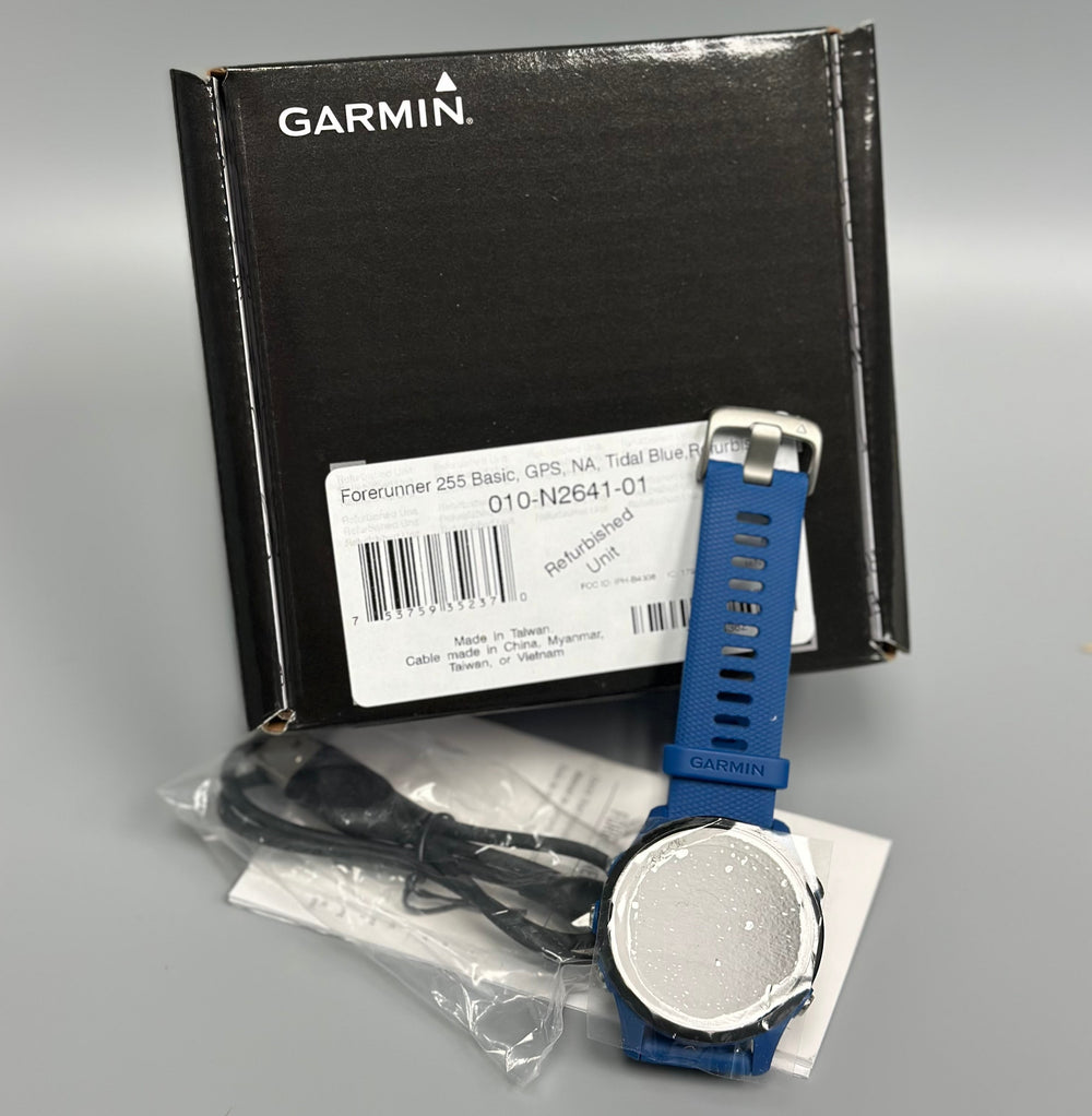 Garmin Forerunner 255 GPS Running Watch Blue Refurbished with box 