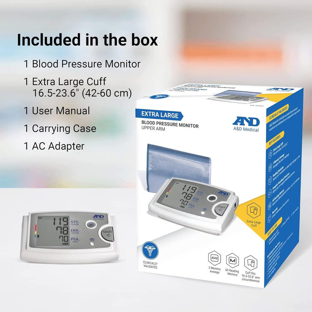 A&D Medical UA-789AC Premium Automatic BP Monitor Extra Large Cuff